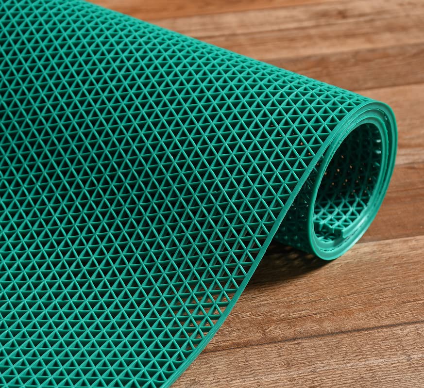 Aqua rubber anti-skid multipurpose mat 4x2 feet for bathroom shower and wet areas by Prisha Cart