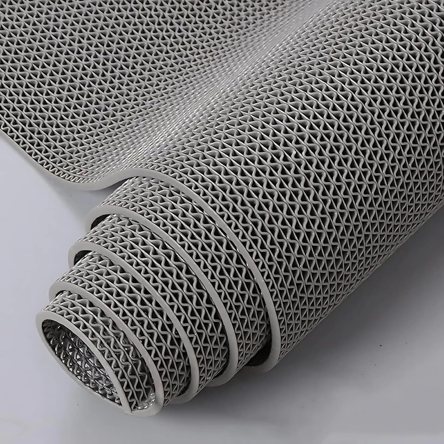Grey rubber anti-skid multipurpose bathroom mat for shower rainmat swimming pool and wet floor areas by Prisha Cart