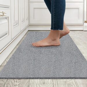 Grey PVC Cushion Noodle Mat heavy duty anti-slip floor mat for home entrance bathroom kitchen bedroom and office use