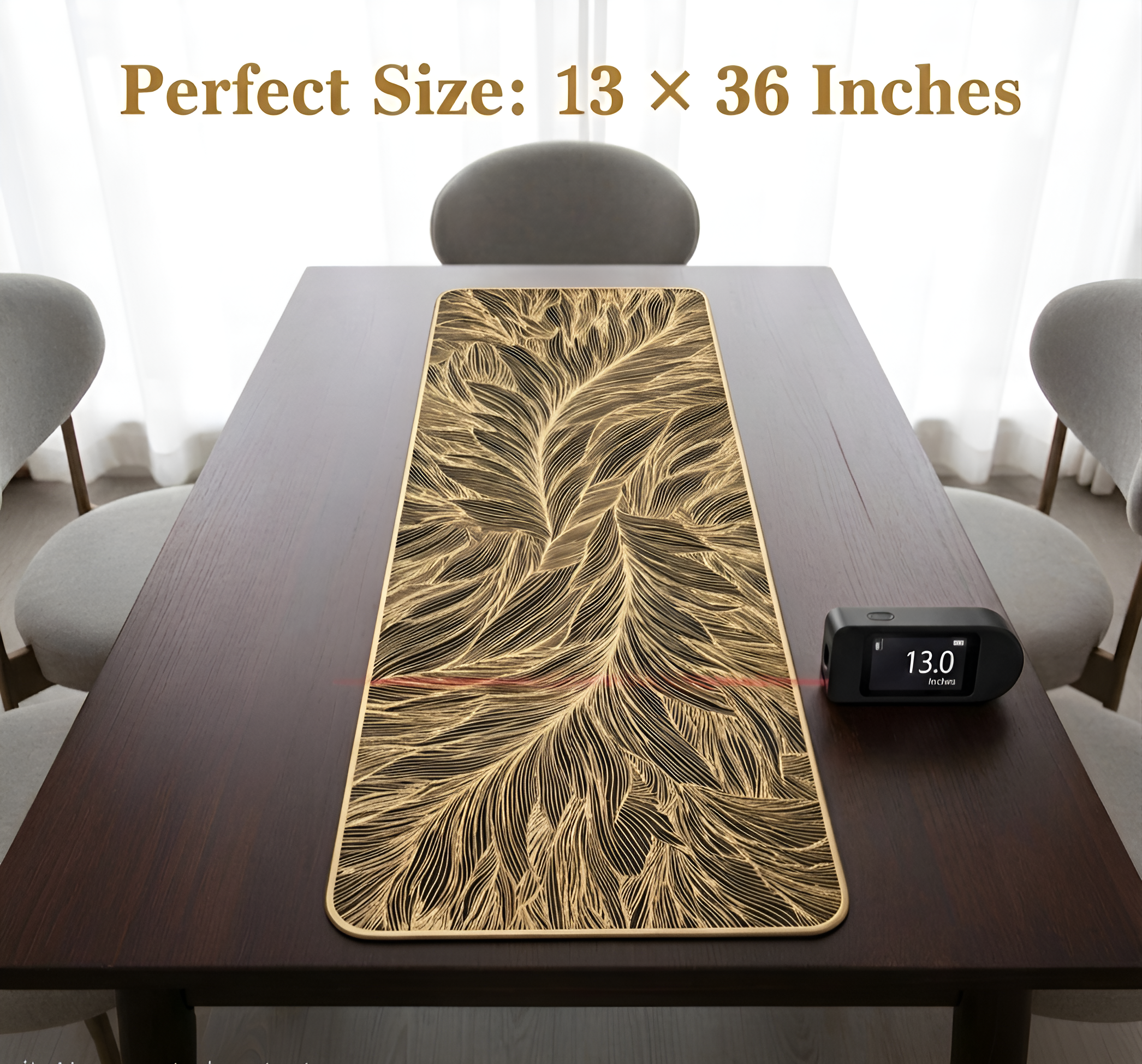 Prisha Cart Premium PVC Table Runner – Washable, Anti-Slip, Heat-Resistant Protector Mat for Dining & Console Tables - Image 2