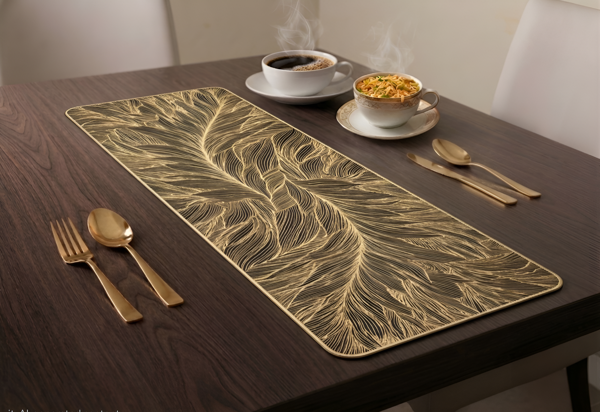 Prisha Cart Premium PVC Table Runner – Washable, Anti-Slip, Heat-Resistant Protector Mat for Dining & Console Tables - Image 3