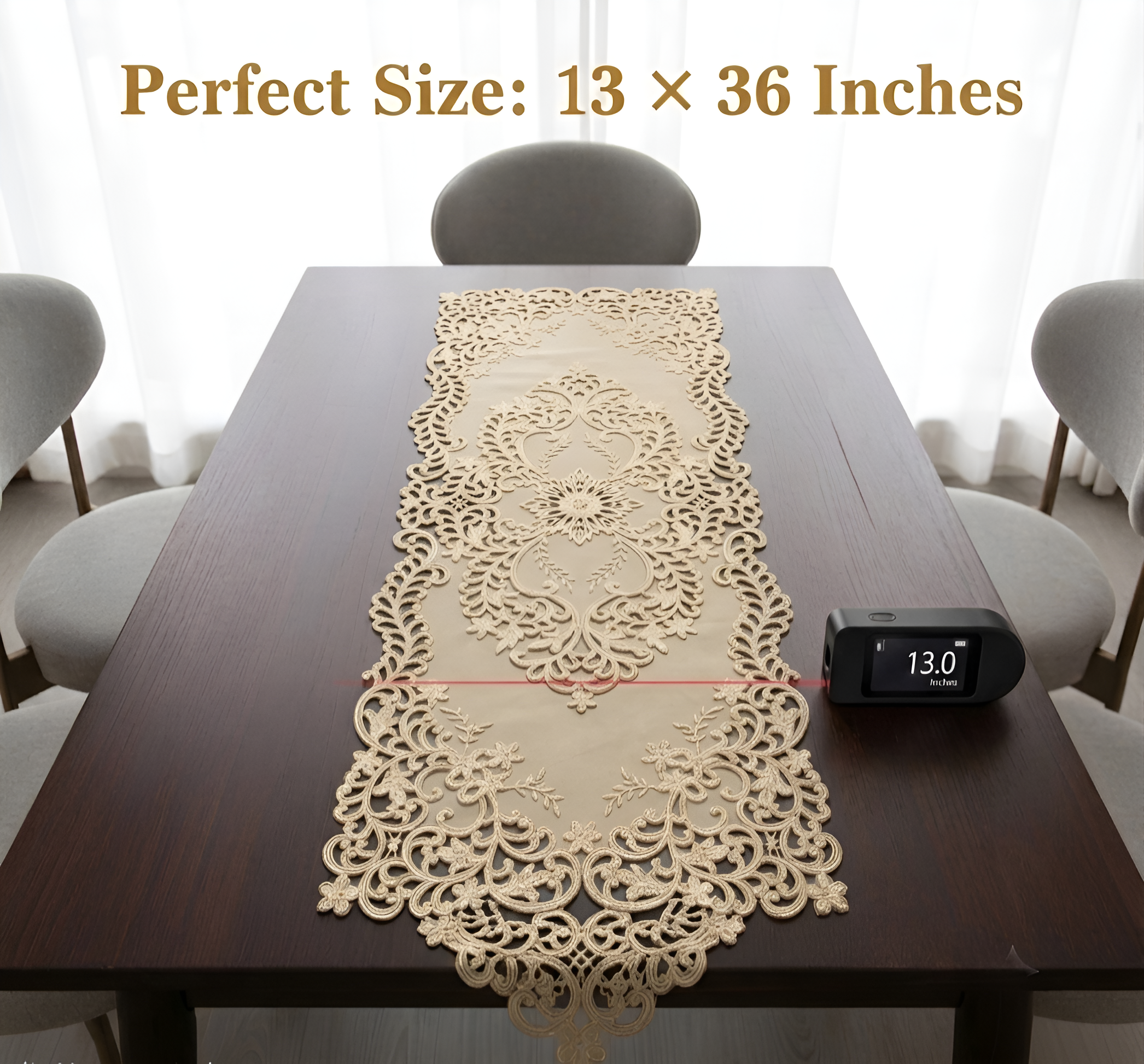 Prisha Cart Premium PVC Table Runner – Washable, Anti-Slip, Heat-Resistant Protector Mat for Dining & Console Tables - Image 3