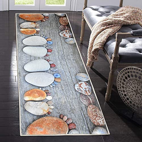 Prisha Cart 3D Printed Bedside Runner Carpet Anti Skid – Footprint, 22x55 Inches - Image 4